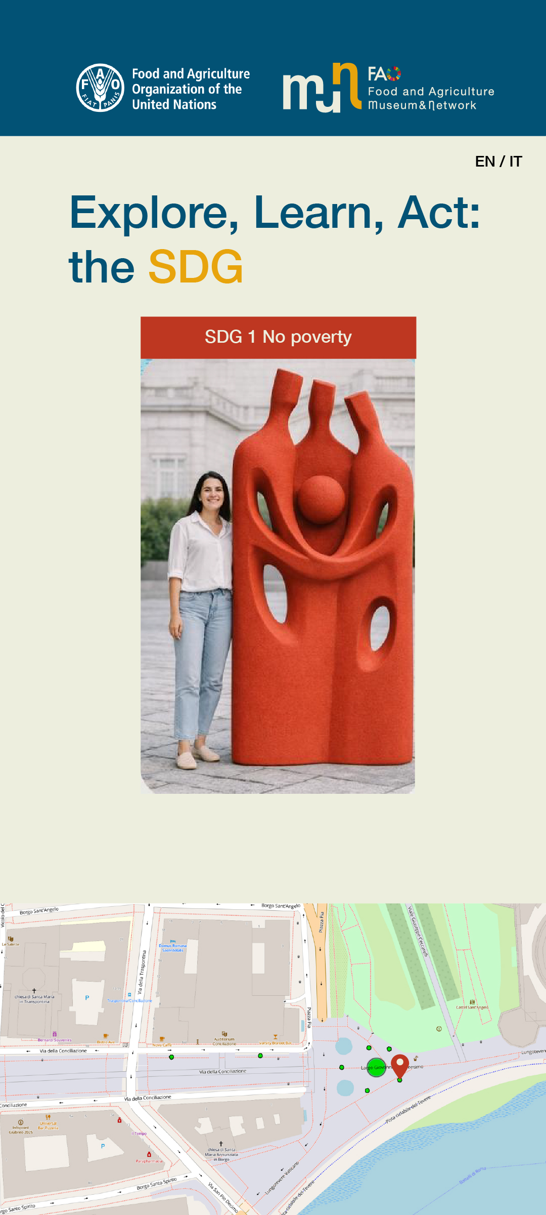 Home screen for the selected SDG stop